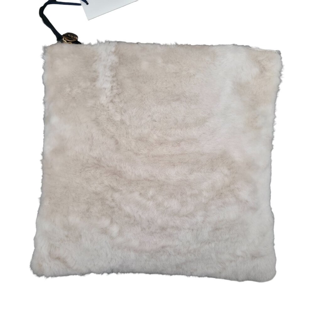 Clare V Foldover Clutch Cream Cow Hair Fur Bag NWT - Picture 2 of 7